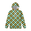 St. Patrick's Day Plaid Pattern Print Pullover Hoodie