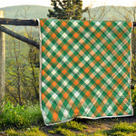 St. Patrick's Day Plaid Pattern Print Quilt