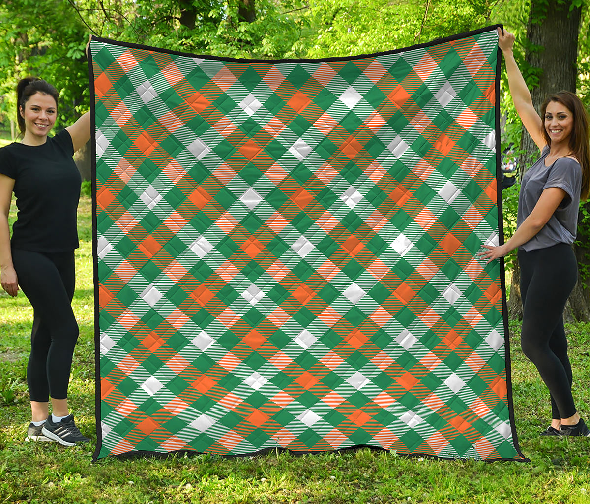 St. Patrick's Day Plaid Pattern Print Quilt