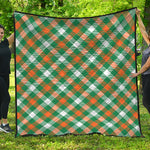 St. Patrick's Day Plaid Pattern Print Quilt