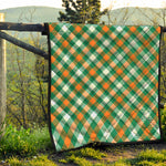 St. Patrick's Day Plaid Pattern Print Quilt