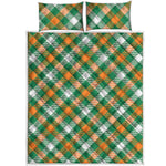 St. Patrick's Day Plaid Pattern Print Quilt Bed Set