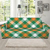 St. Patrick's Day Plaid Pattern Print Sofa Slipcover