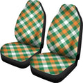 St. Patrick's Day Plaid Pattern Print Universal Fit Car Seat Covers