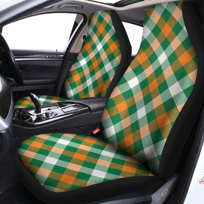 St. Patrick's Day Plaid Pattern Print Universal Fit Car Seat Covers