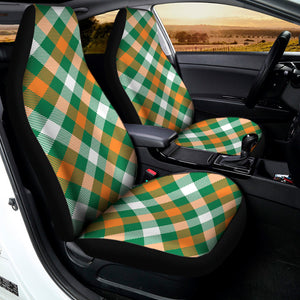 St. Patrick's Day Plaid Pattern Print Universal Fit Car Seat Covers