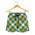 St. Patrick's Day Plaid Pattern Print Women's Shorts