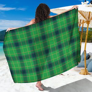 St. Patrick's Day Scottish Plaid Print Beach Sarong Wrap