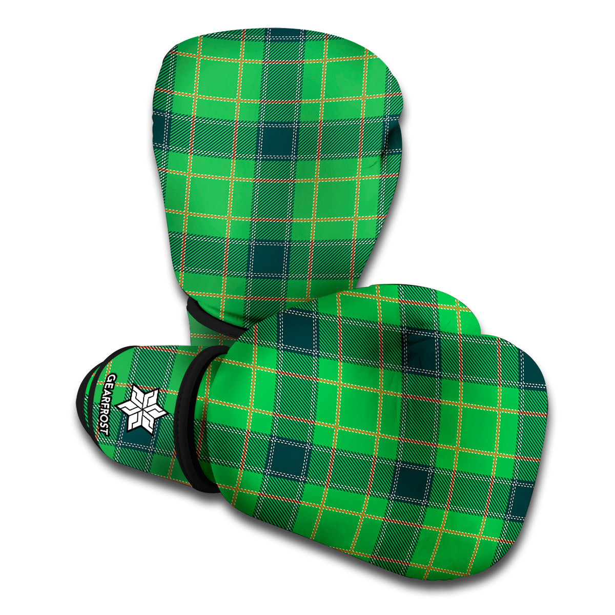 St. Patrick's Day Scottish Plaid Print Boxing Gloves