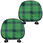 St. Patrick's Day Scottish Plaid Print Car Headrest Covers