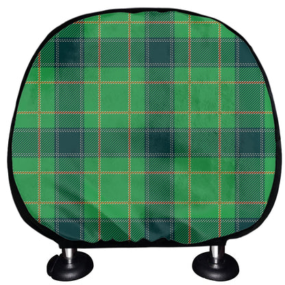 St. Patrick's Day Scottish Plaid Print Car Headrest Covers