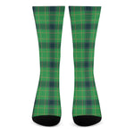 St. Patrick's Day Scottish Plaid Print Crew Socks