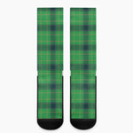 St. Patrick's Day Scottish Plaid Print Crew Socks