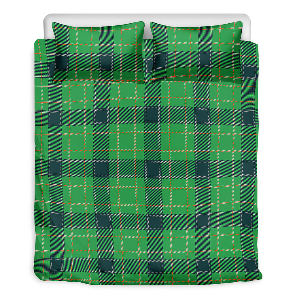 St. Patrick's Day Scottish Plaid Print Duvet Cover Bedding Set