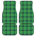 St. Patrick's Day Scottish Plaid Print Front and Back Car Floor Mats