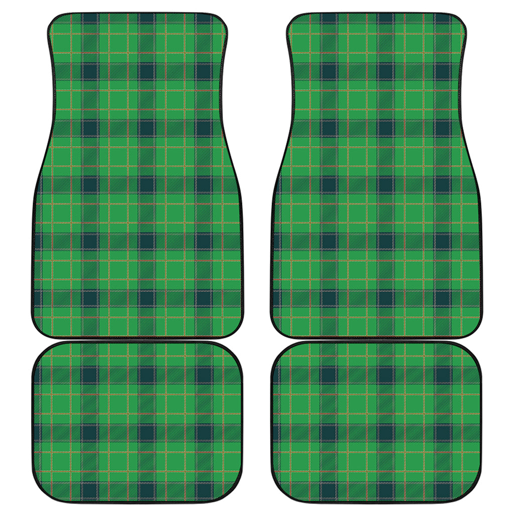 St. Patrick's Day Scottish Plaid Print Front and Back Car Floor Mats