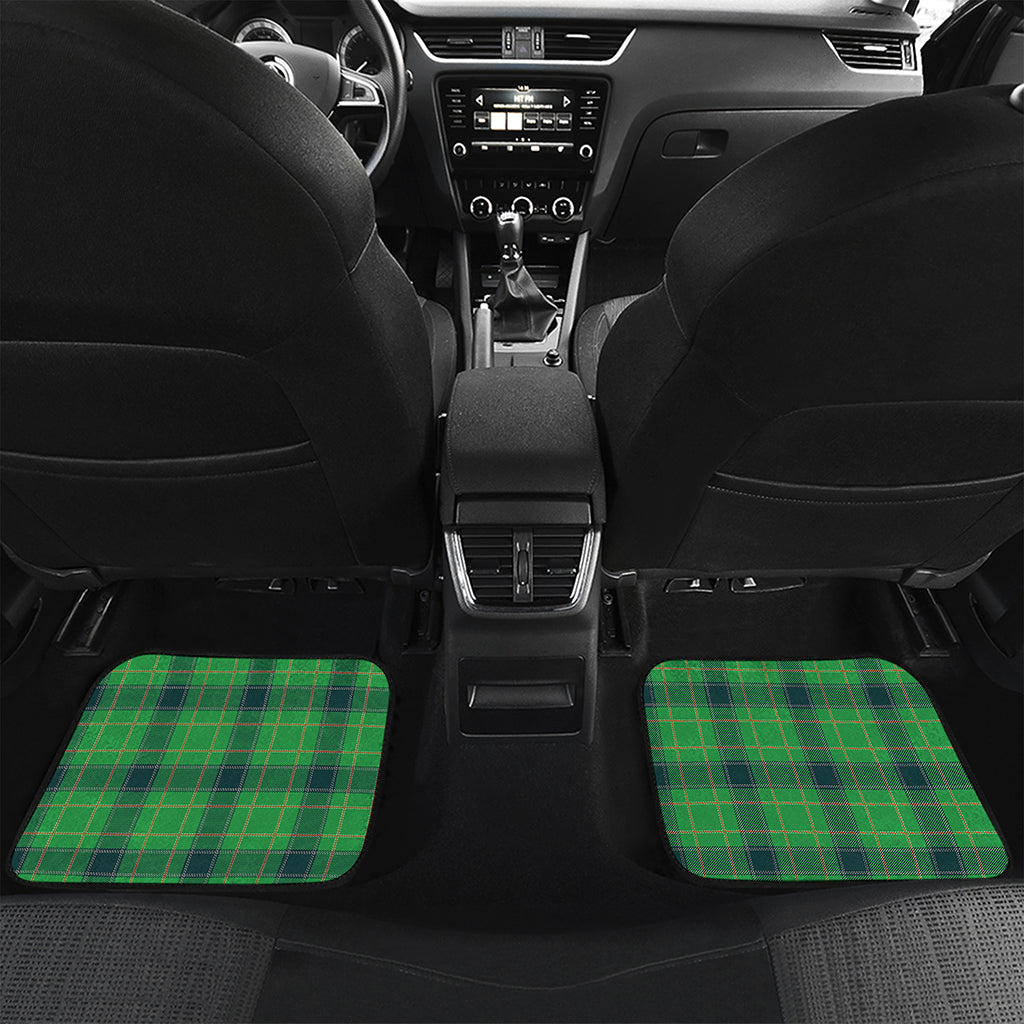 St. Patrick's Day Scottish Plaid Print Front and Back Car Floor Mats