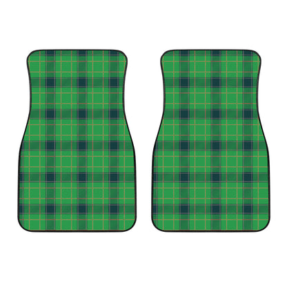 St. Patrick's Day Scottish Plaid Print Front Car Floor Mats