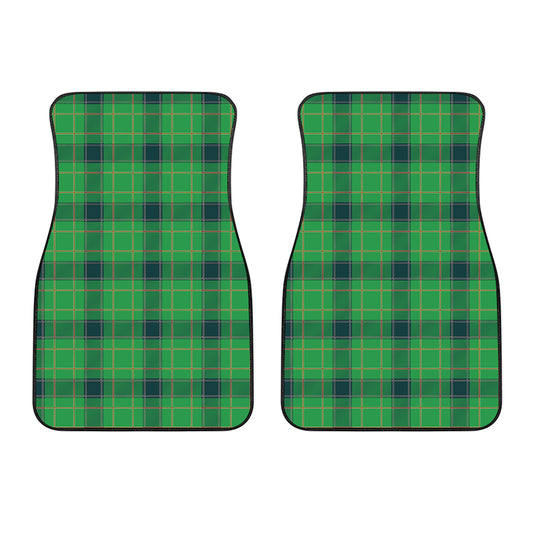 St. Patrick's Day Scottish Plaid Print Front Car Floor Mats