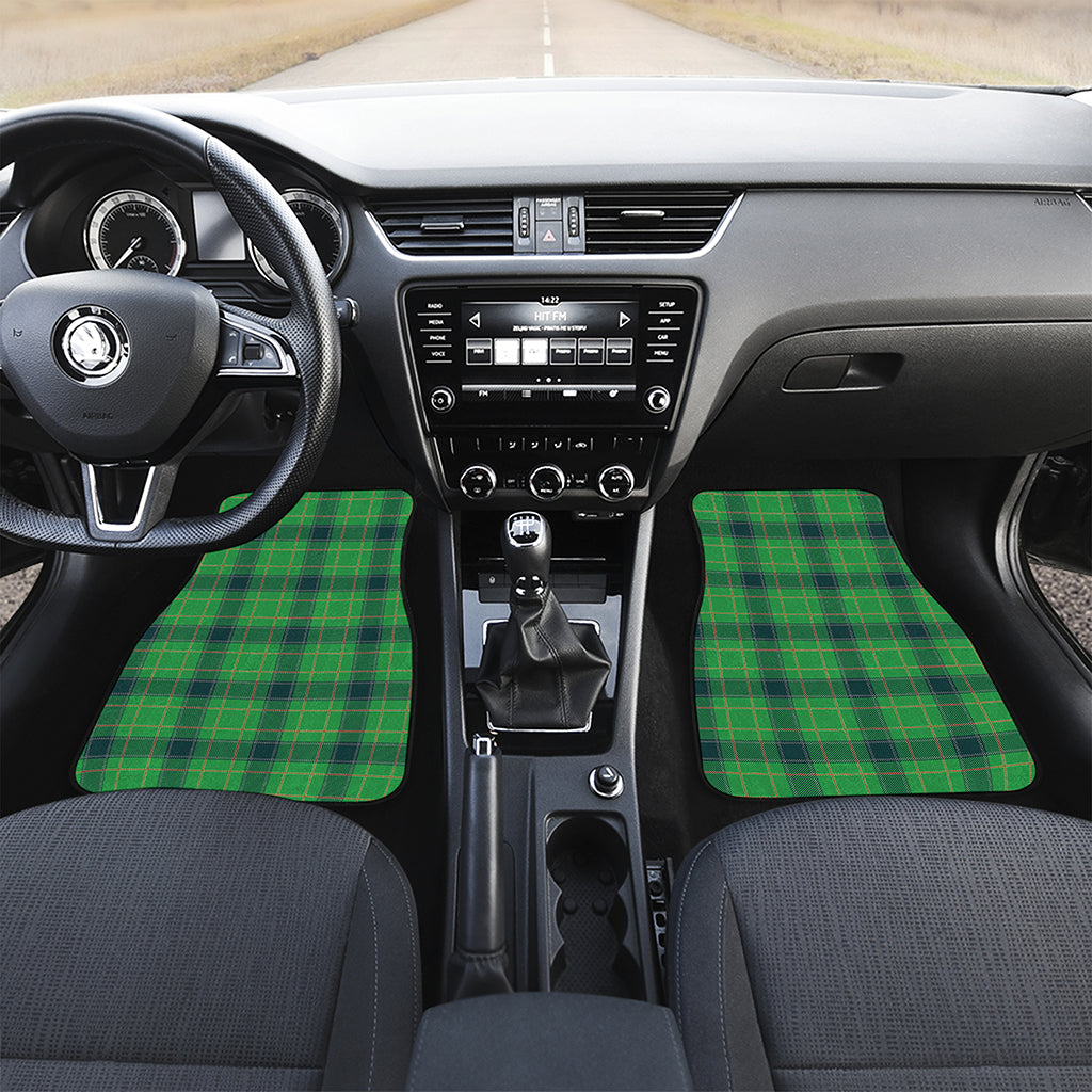 St. Patrick's Day Scottish Plaid Print Front Car Floor Mats