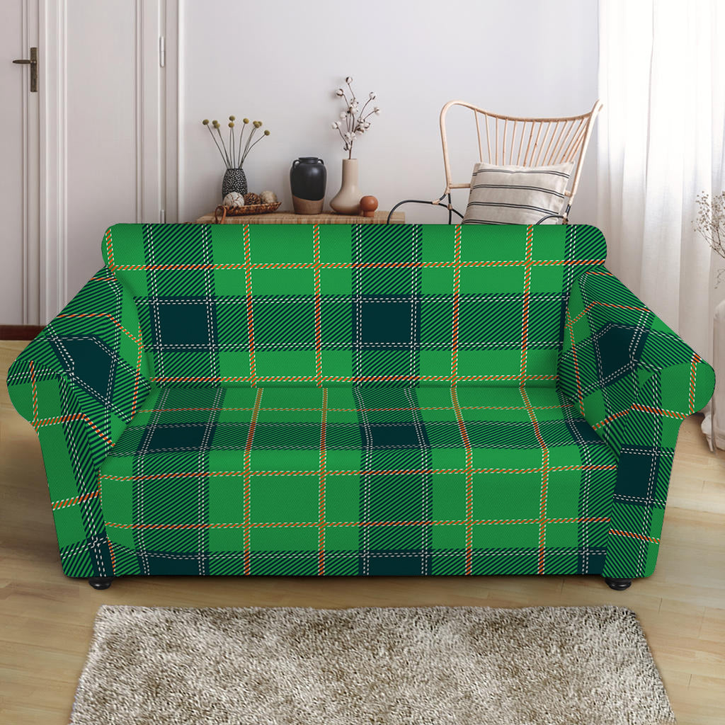 St. Patrick's Day Scottish Plaid Print Loveseat Slipcover