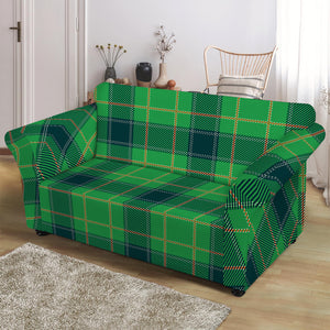 St. Patrick's Day Scottish Plaid Print Loveseat Slipcover