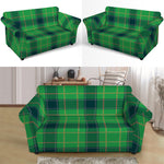 St. Patrick's Day Scottish Plaid Print Loveseat Slipcover