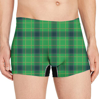 St. Patrick's Day Scottish Plaid Print Men's Boxer Briefs