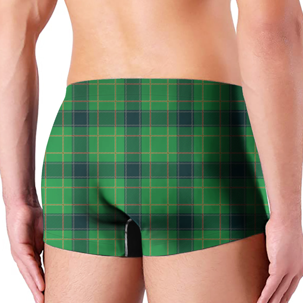 St. Patrick's Day Scottish Plaid Print Men's Boxer Briefs