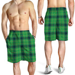 St. Patrick's Day Scottish Plaid Print Men's Shorts