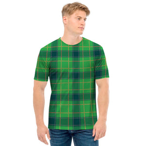 St. Patrick's Day Scottish Plaid Print Men's T-Shirt