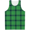 St. Patrick's Day Scottish Plaid Print Men's Tank Top