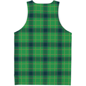 St. Patrick's Day Scottish Plaid Print Men's Tank Top