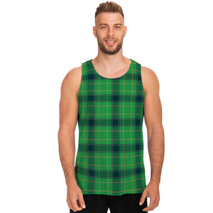 St. Patrick's Day Scottish Plaid Print Men's Tank Top