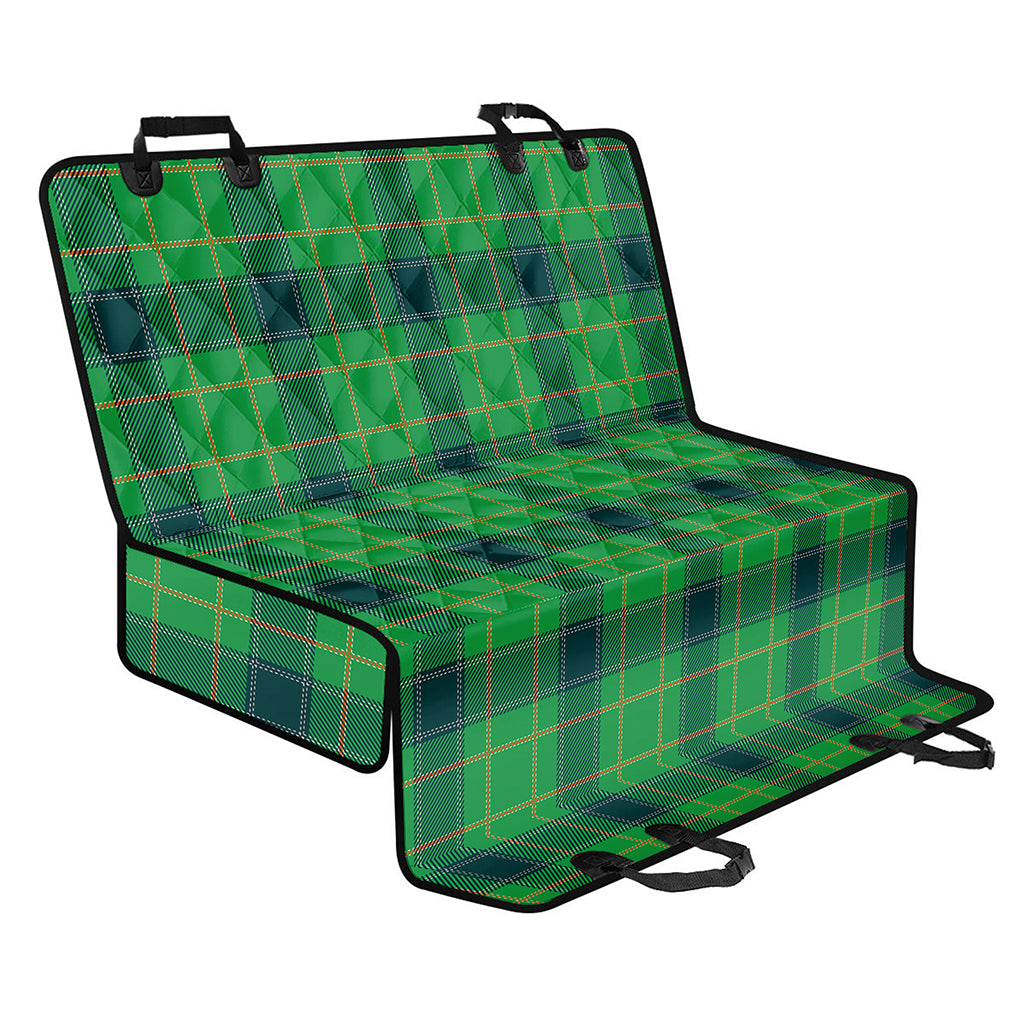 St. Patrick's Day Scottish Plaid Print Pet Car Back Seat Cover