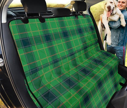 St. Patrick's Day Scottish Plaid Print Pet Car Back Seat Cover