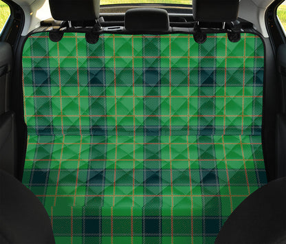 St. Patrick's Day Scottish Plaid Print Pet Car Back Seat Cover