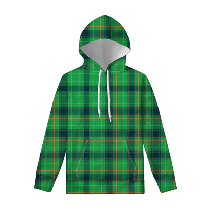 St. Patrick's Day Scottish Plaid Print Pullover Hoodie