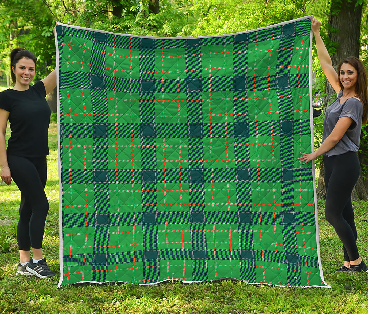 St. Patrick's Day Scottish Plaid Print Quilt