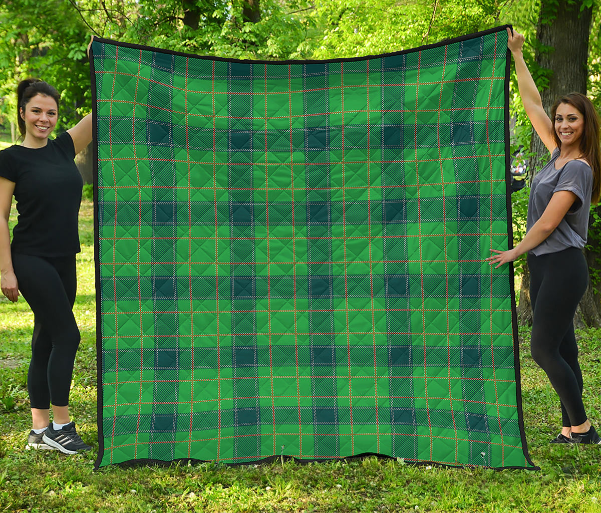 St. Patrick's Day Scottish Plaid Print Quilt