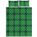 St. Patrick's Day Scottish Plaid Print Quilt Bed Set