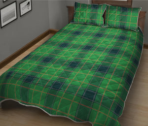 St. Patrick's Day Scottish Plaid Print Quilt Bed Set