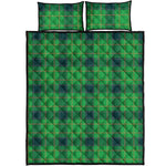 St. Patrick's Day Scottish Plaid Print Quilt Bed Set