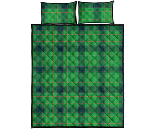 St. Patrick's Day Scottish Plaid Print Quilt Bed Set