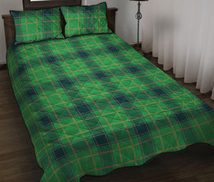 St. Patrick's Day Scottish Plaid Print Quilt Bed Set