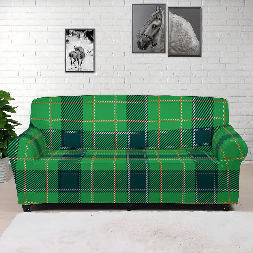 St. Patrick's Day Scottish Plaid Print Sofa Cover