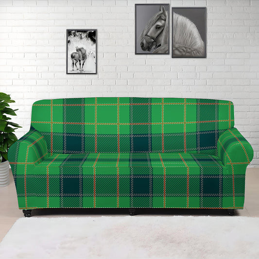 St. Patrick's Day Scottish Plaid Print Sofa Cover