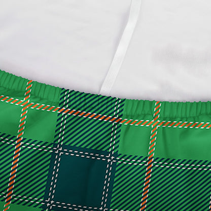 St. Patrick's Day Scottish Plaid Print Sofa Cover