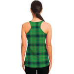 St. Patrick's Day Scottish Plaid Print Women's Racerback Tank Top