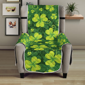 St. Patrick's Day Shamrock Pattern Print Armchair Protector